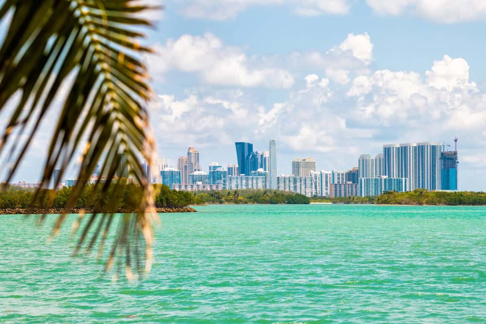 Turquoise waters of Biscayne Bay and Intracoastal.